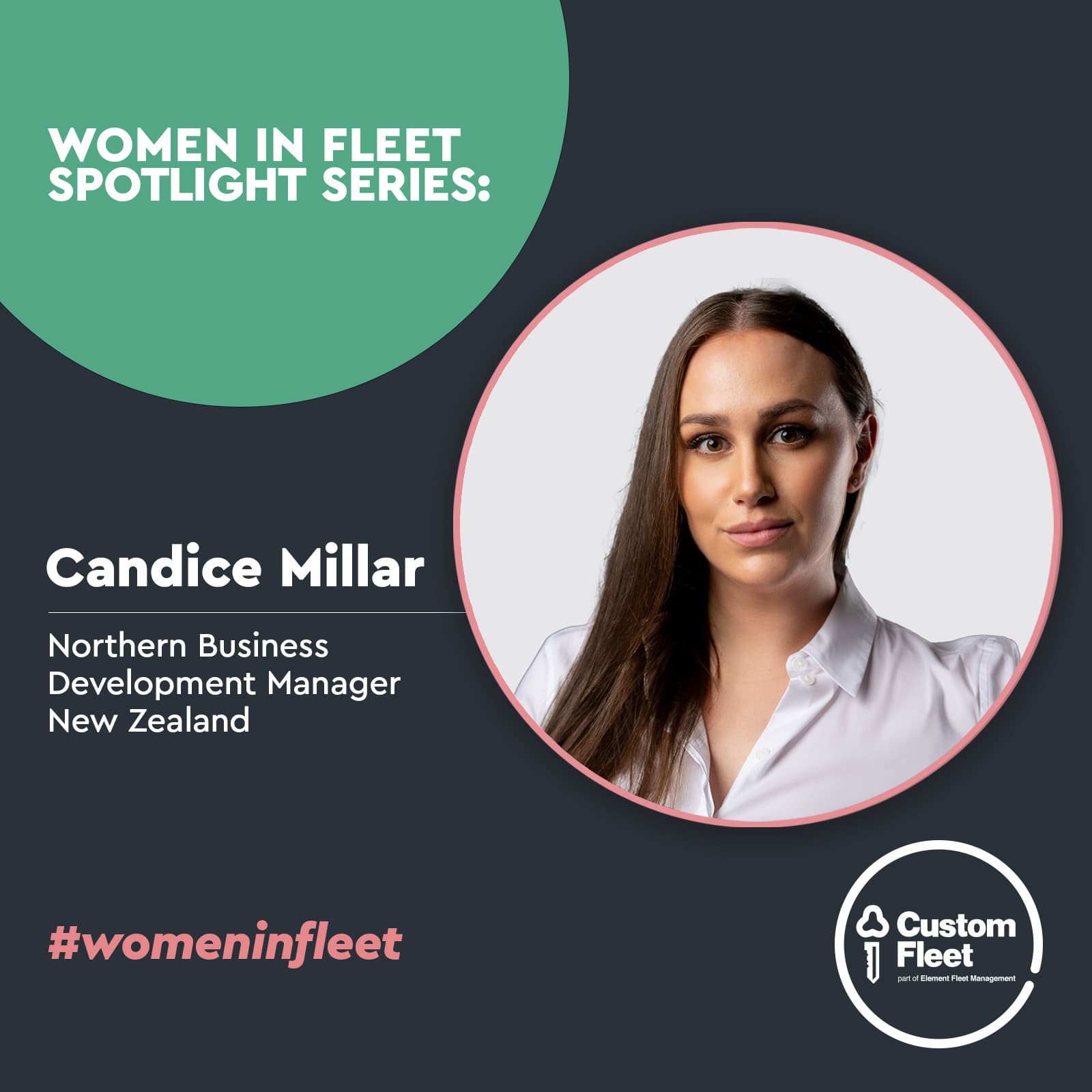 Hero image shows a photo of Candice Millar for the Women in Fleet spotlight series. Hero image shows a photo of Candice Millar for the Women in Fleet spotlight series.
