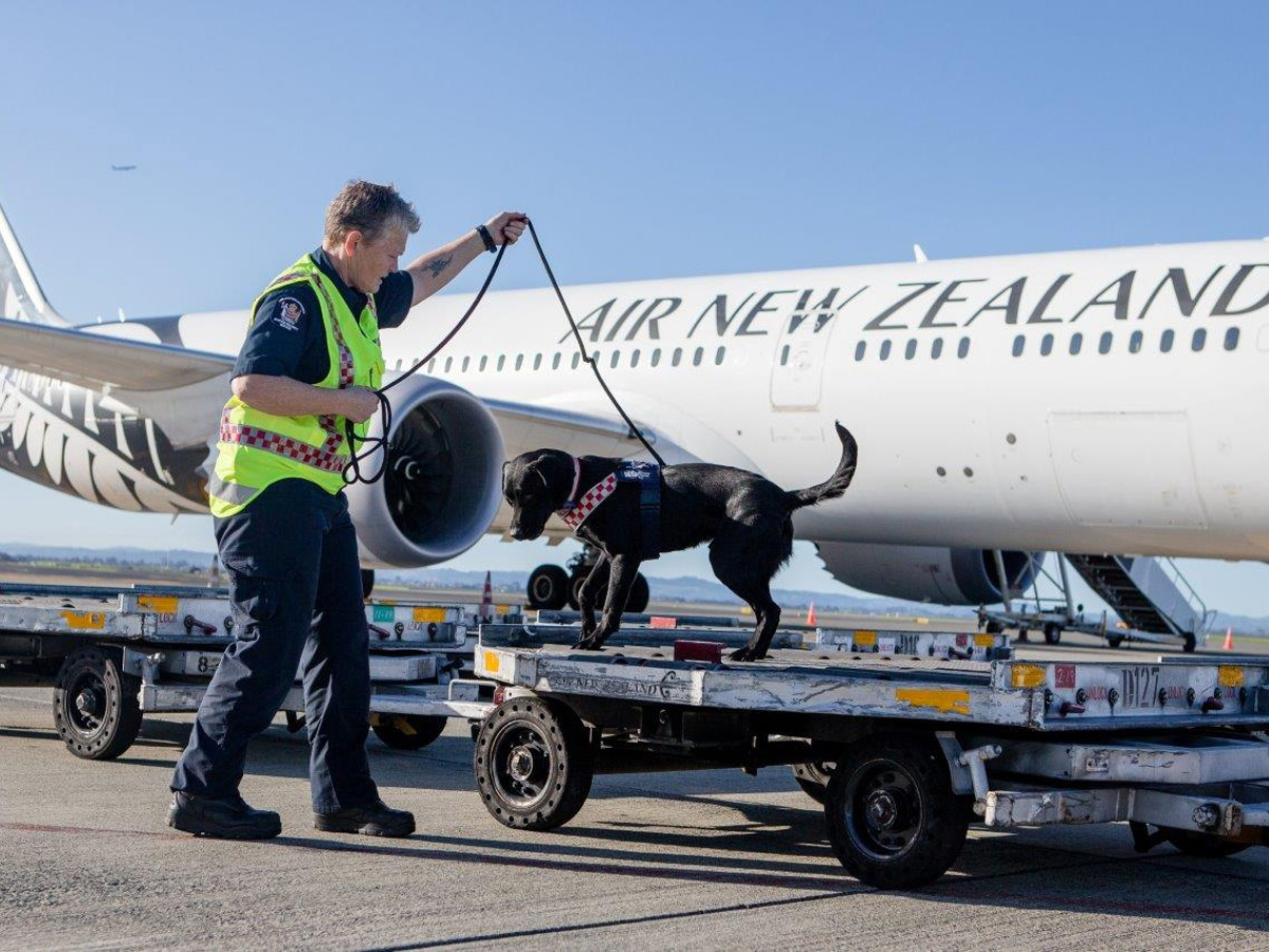 The Civil Aviation Authority’s Explosive Detector Dog Unit on patrol